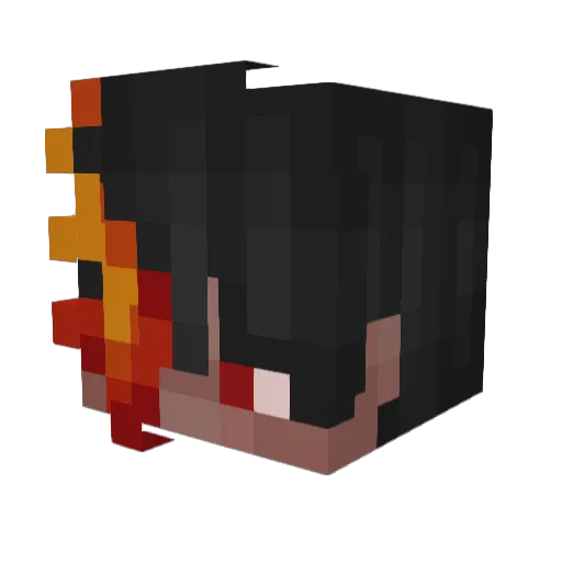 Move___X Minecraft avatar head, 3D render
