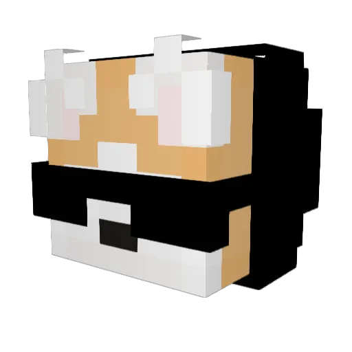 Movement480 Minecraft avatar head, 3D render