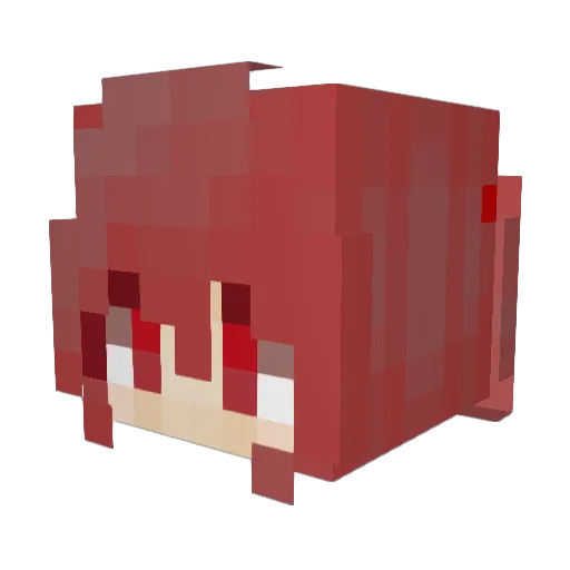 Movement Minecraft avatar head, 3D render