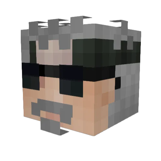 MovieForTheBlind Minecraft avatar head, 3D render