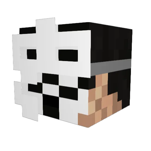 MovieMLE Minecraft avatar head, 3D render