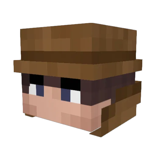Movie_Buff Minecraft avatar head, 3D render