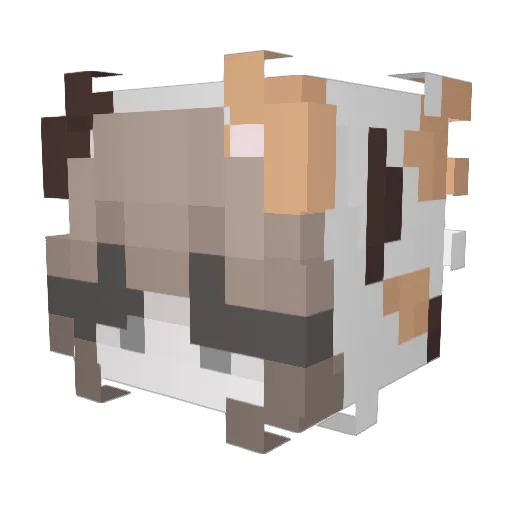 Moviee Minecraft avatar head, 3D render