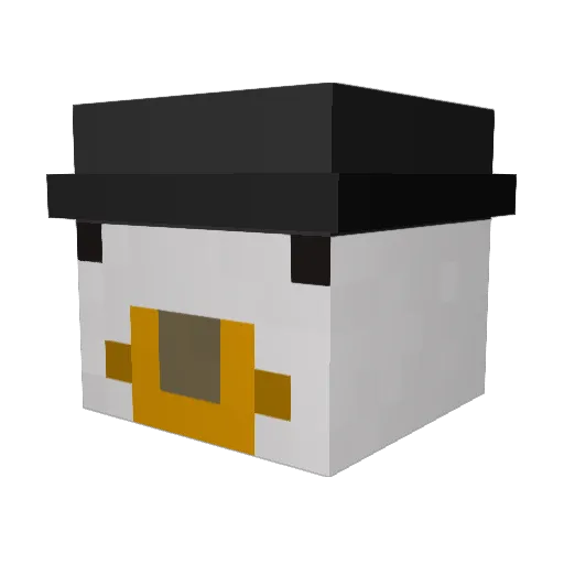 Mowaas Minecraft avatar head, 3D render