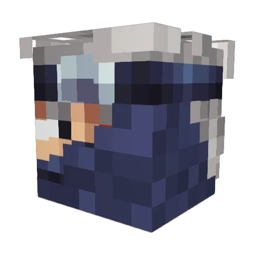 MowattSama Minecraft avatar head, 3D render