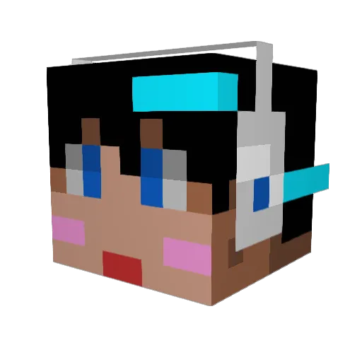 MoweiY Minecraft avatar head, 3D render