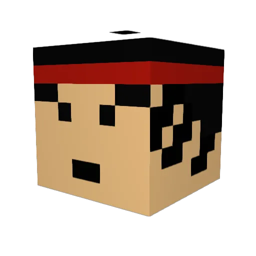 Mowgar Minecraft avatar head, 3D render