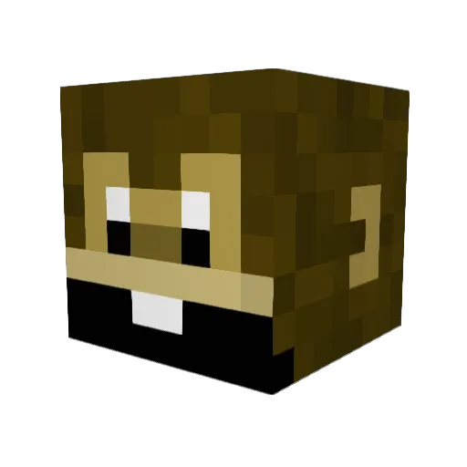 Mowlol Minecraft avatar head, 3D render
