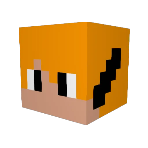 Mowu96 Minecraft avatar head, 3D render