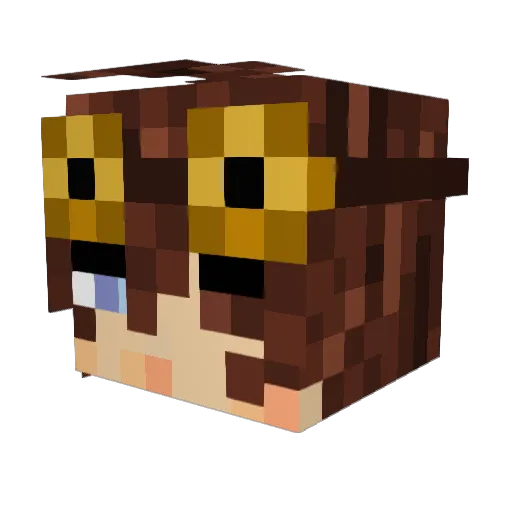 MoxFrog Minecraft avatar head, 3D render