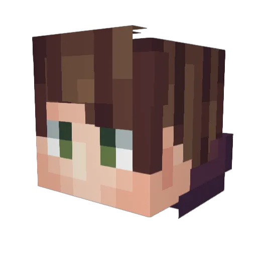 MoxbSzef Minecraft avatar head, 3D render