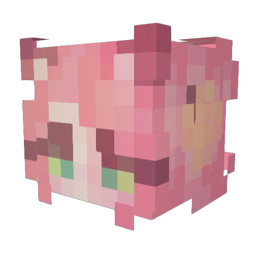 Moxee_ Minecraft avatar head, 3D render