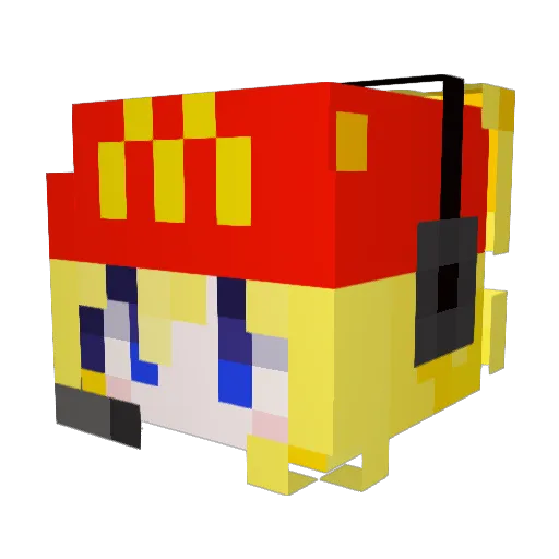Moxiangbei Minecraft avatar head, 3D render