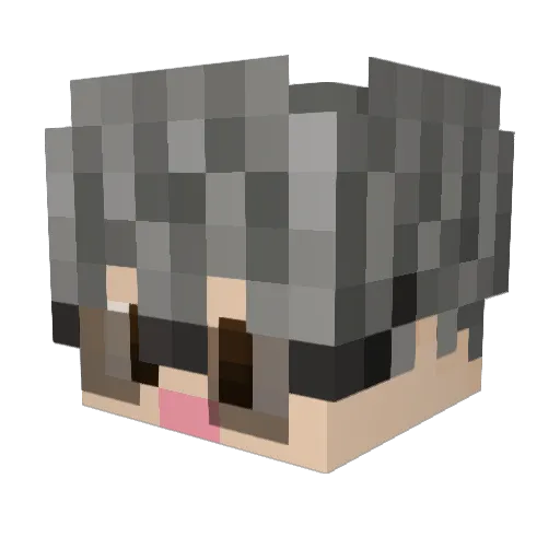 Moxiaoli Minecraft avatar head, 3D render
