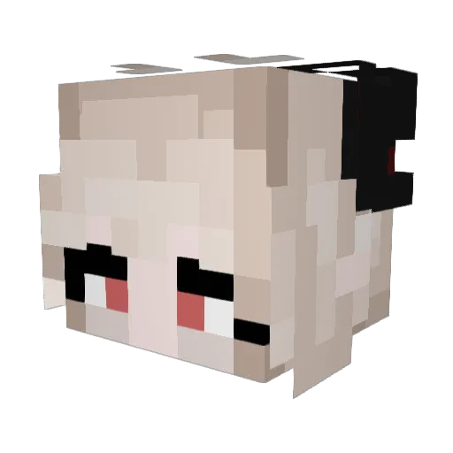 MoxieMoccy Minecraft avatar head, 3D render