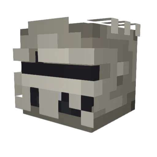 Moxiius Minecraft avatar head, 3D render