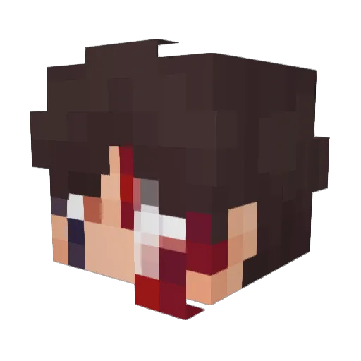 Moxilep Minecraft avatar head, 3D render