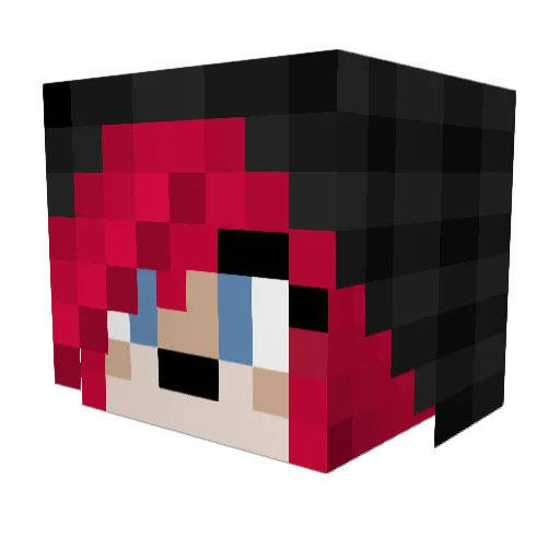 Moxir Minecraft avatar head, 3D render