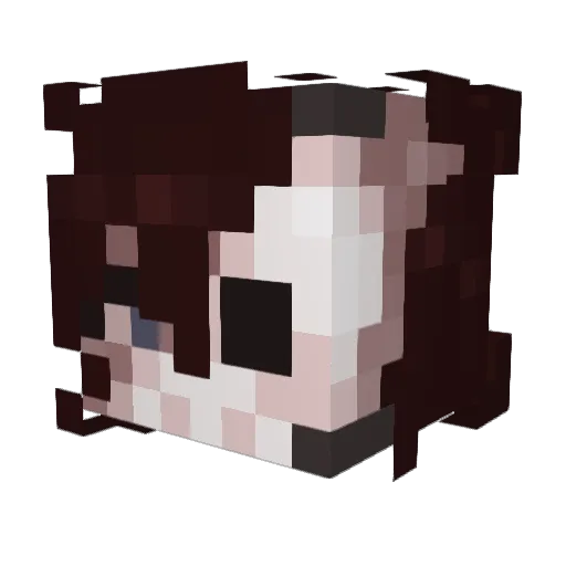 Moxmix Minecraft avatar head, 3D render