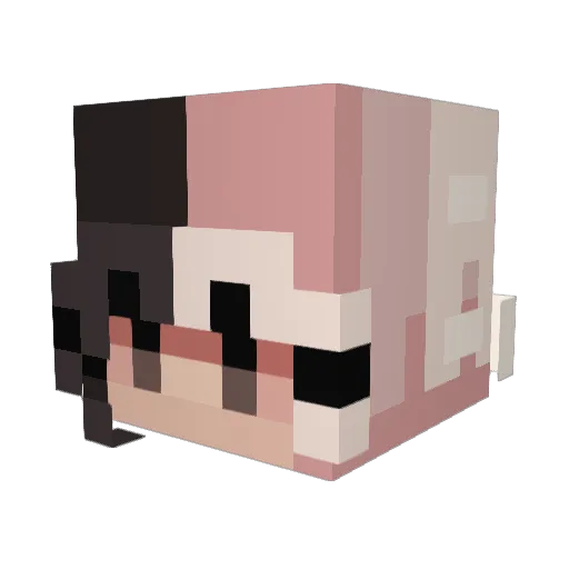 MoxxandChill Minecraft avatar head, 3D render