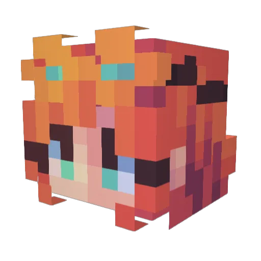 MoxxiStryfe696 Minecraft avatar head, 3D render