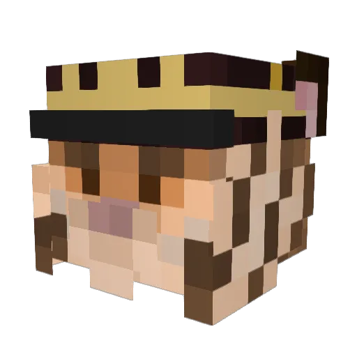 MoxxieV Minecraft avatar head, 3D render
