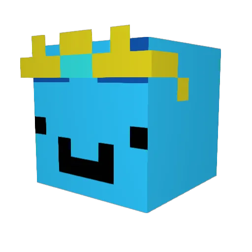 Moxxieh Minecraft avatar head, 3D render