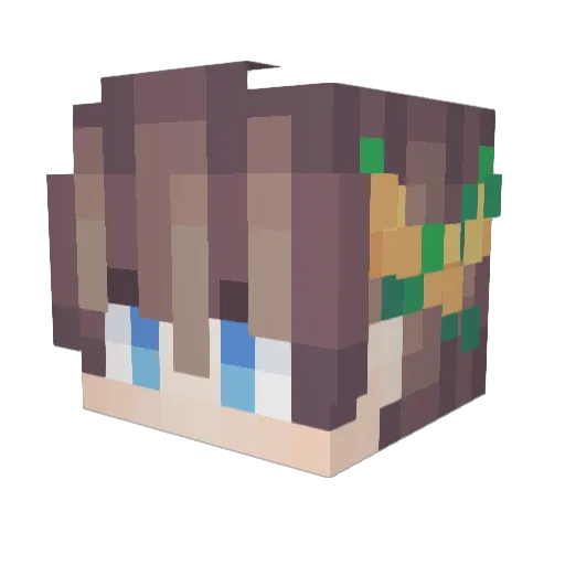 Moxxyll Minecraft avatar head, 3D render