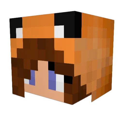 Moxyh Minecraft avatar head, 3D render