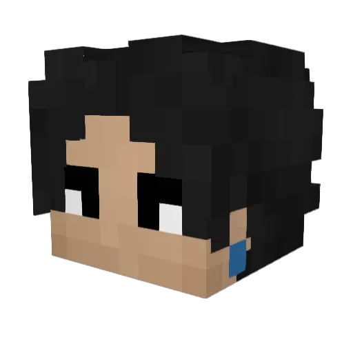 Moy Minecraft avatar head, 3D render