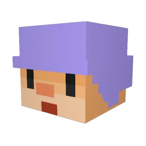 Moya1201 Minecraft avatar head, 3D render