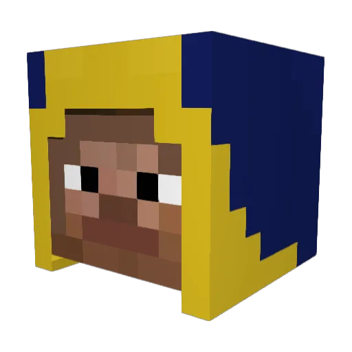 Moyaa_ Minecraft avatar head, 3D render