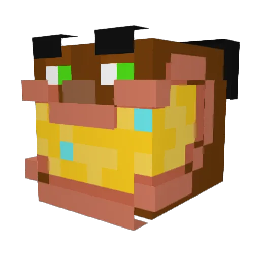 MoyaiLOL Minecraft avatar head, 3D render