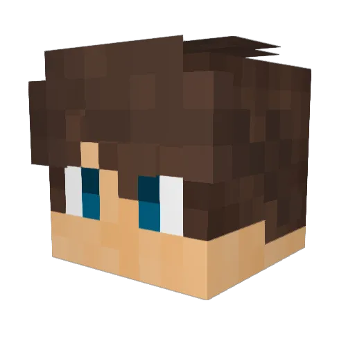 Moyakut Minecraft avatar head, 3D render