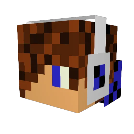 Moyavec Minecraft avatar head, 3D render