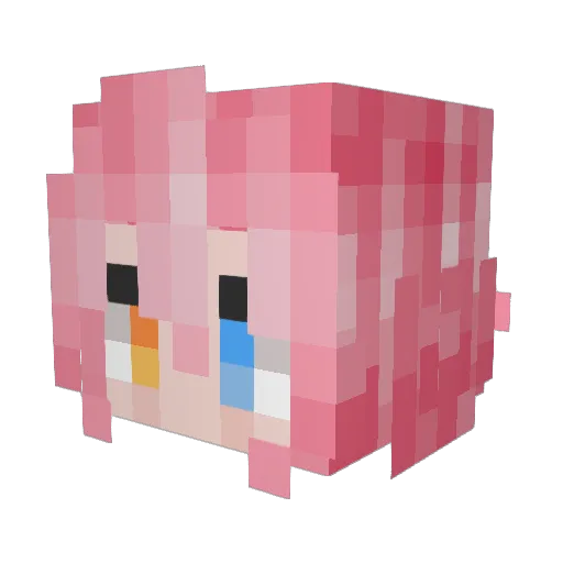 Moyi_8 Minecraft avatar head, 3D render