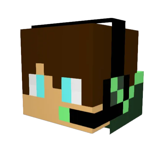 Moyoyothebest Minecraft avatar head, 3D render