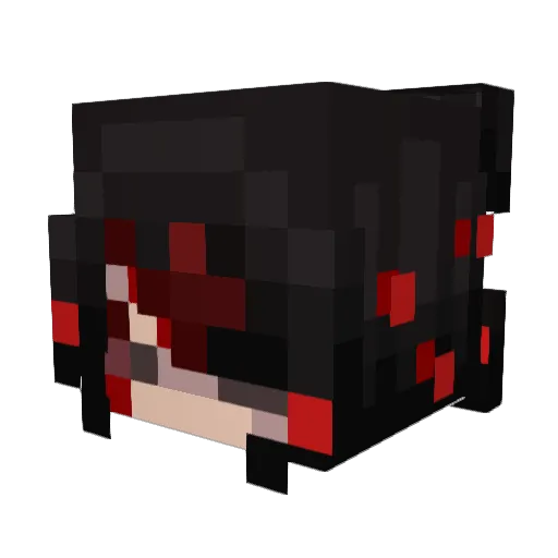 Moyraaaa Minecraft avatar head, 3D render