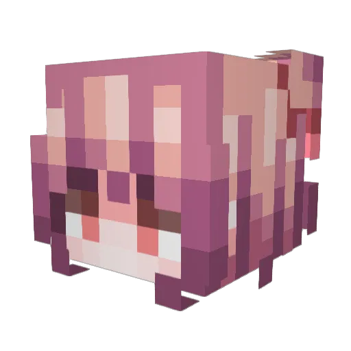Moyss Minecraft avatar head, 3D render