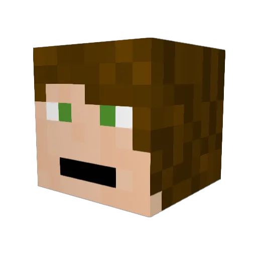 Moyth Minecraft avatar head, 3D render