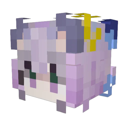 MozYiF Minecraft avatar head, 3D render