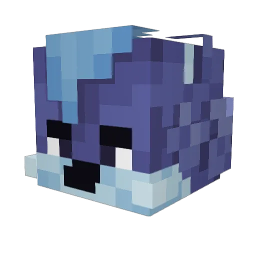 Mozarellka Minecraft avatar head, 3D render