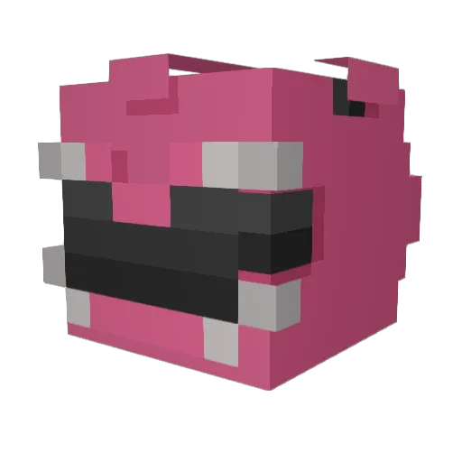 Mozartino Minecraft avatar head, 3D render