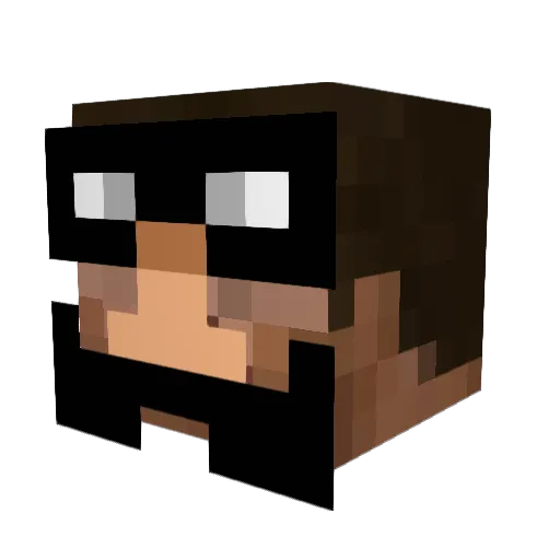 Mozer3 Minecraft avatar head, 3D render