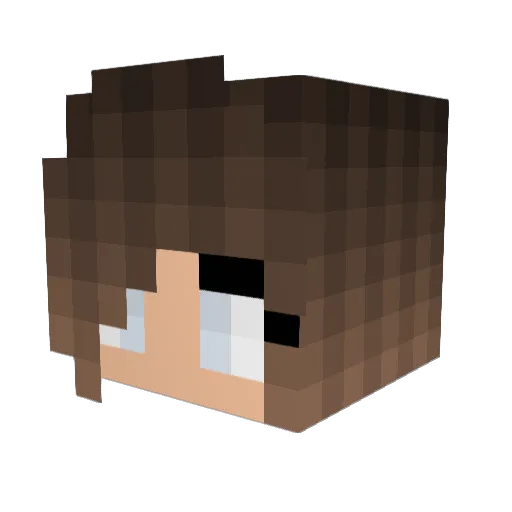Mozigirl Minecraft avatar head, 3D render