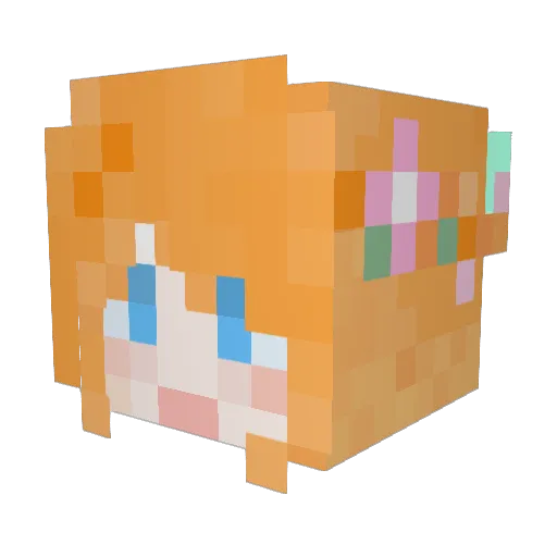 Mozize Minecraft avatar head, 3D render