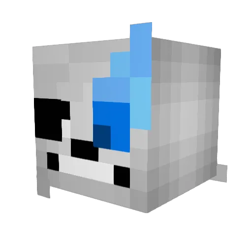 Mozner Minecraft avatar head, 3D render