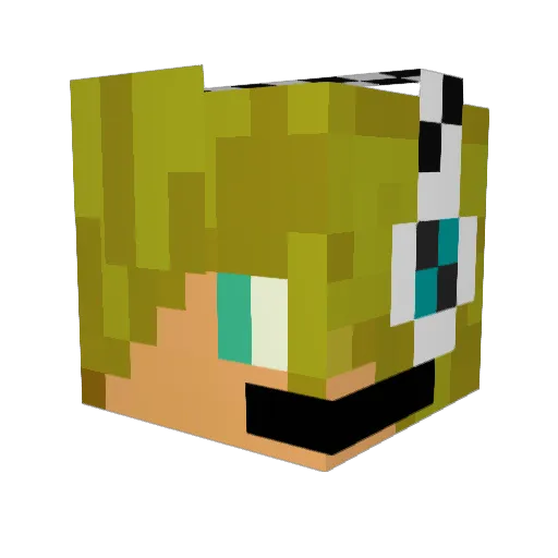 MozzaPlaysGames Minecraft avatar head, 3D render