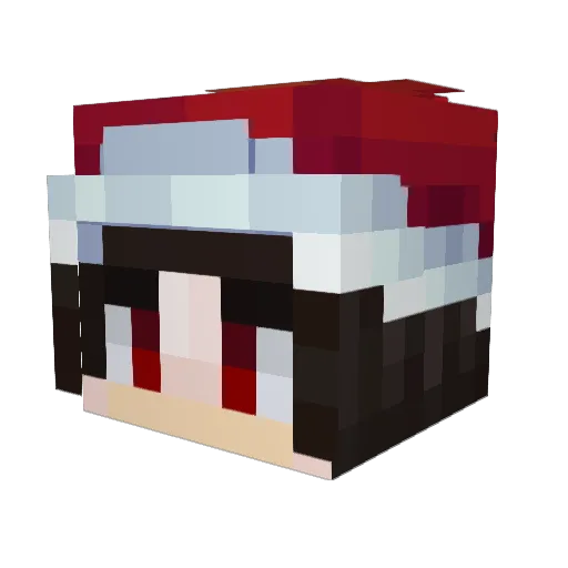 MozzarellaSen Minecraft avatar head, 3D render
