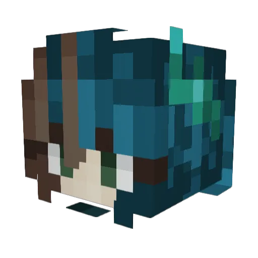 MozziTheMosquito Minecraft avatar head, 3D render